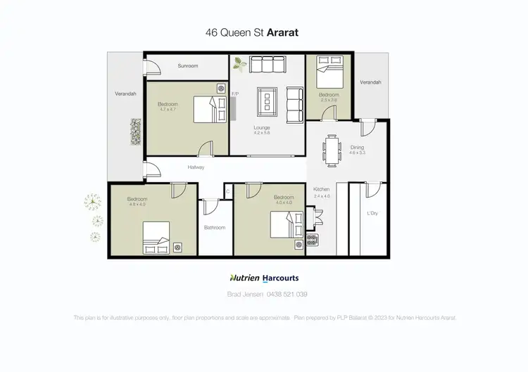 Floorplan of Homely house listing, 46 Queen Street, Ararat VIC 3377