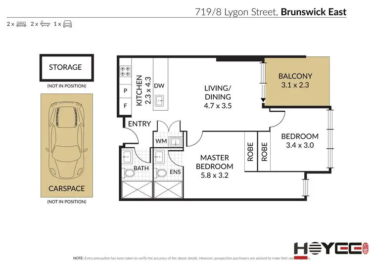 Floorplan of Homely apartment listing, 719/8 Lygon Street, Brunswick East VIC 3057
