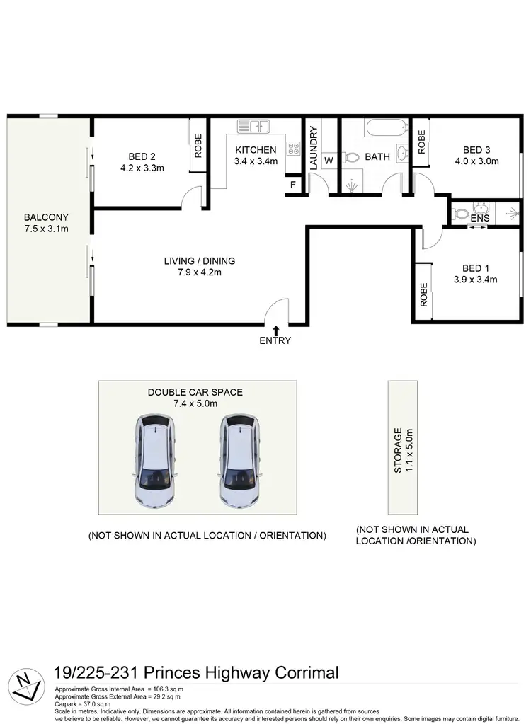 Floorplan of Homely unit listing, 19/225-231 Princes Highway, Corrimal NSW 2518
