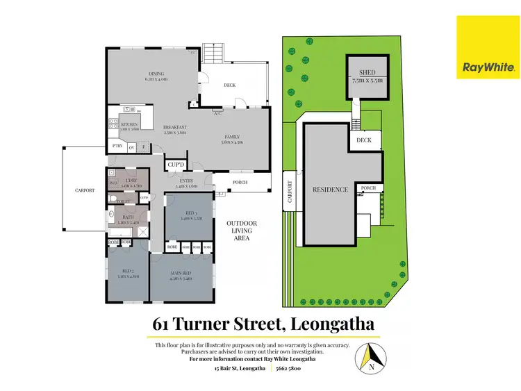 Floorplan of Homely house listing, 61 Turner Street, Leongatha VIC 3953