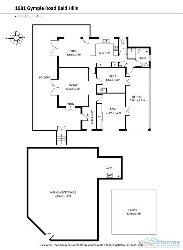 Floorplan of Homely house listing, 1981 Gympie Road Of, Bald Hills QLD 4036