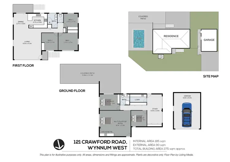 Floorplan of Homely house listing, 121 Crawford Rd, Wynnum West QLD 4178