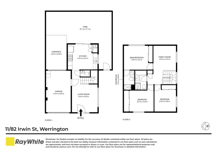 Floorplan of Homely townhouse listing, 11/82 Irwin Street, Werrington NSW 2747