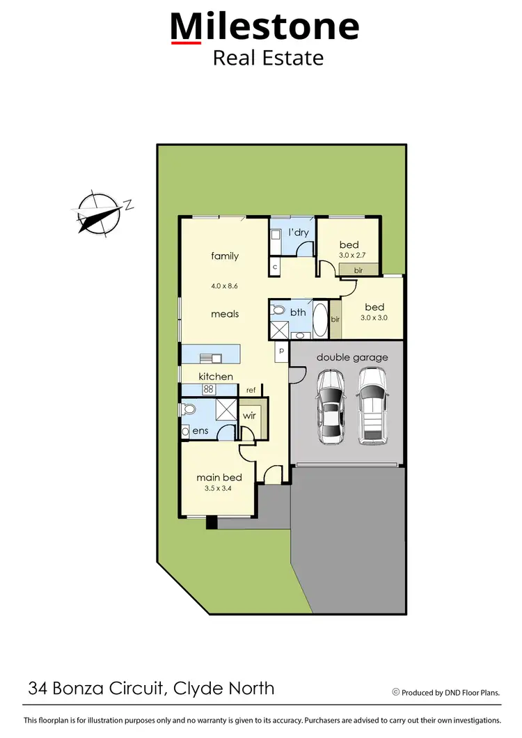 Floorplan of Homely house listing, 34 Bonza Circuit, Clyde North VIC 3978