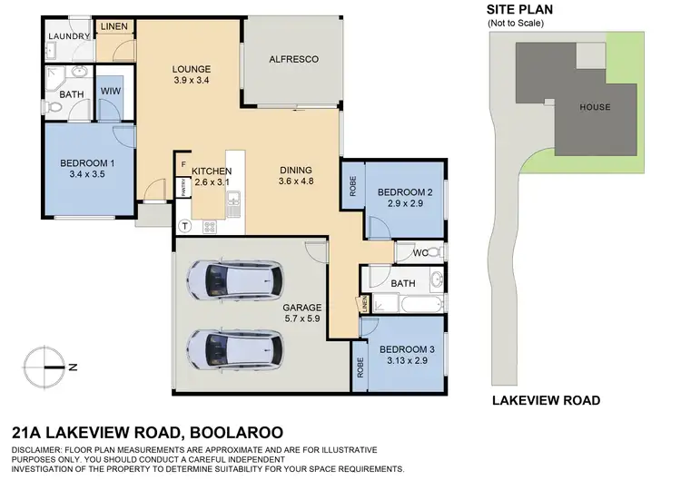 Floorplan of Homely house listing, 21A Lakeview Street, Boolaroo NSW 2284