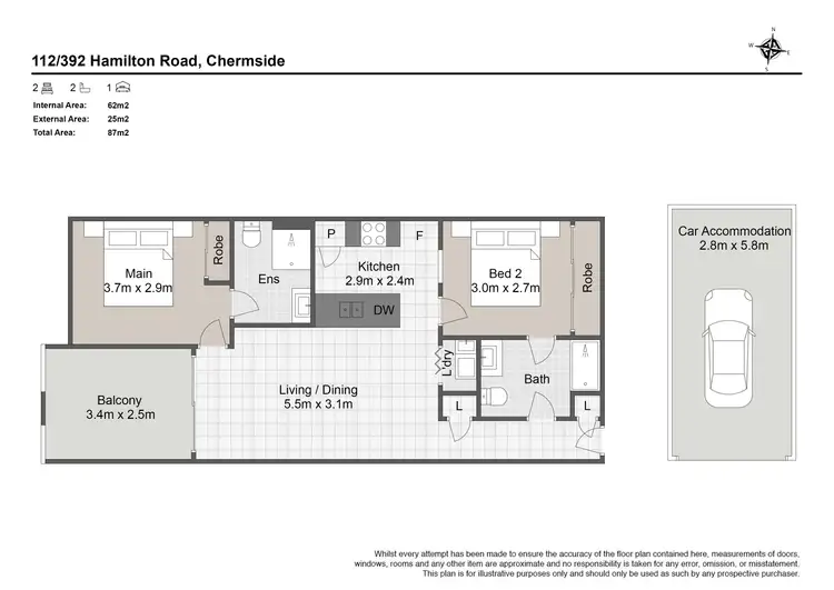 Floorplan of Homely apartment listing, 112/392 Hamilton Road, Chermside QLD 4032