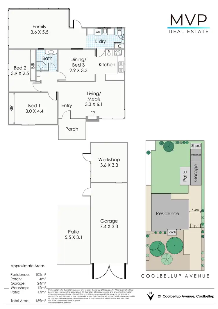 Floorplan of Homely house listing, 21 Coolbellup Avenue, Coolbellup WA 6163