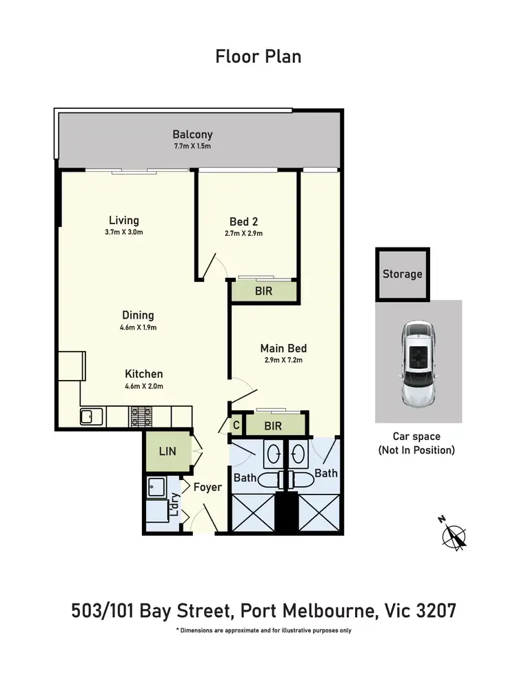 Floorplan of Homely apartment listing, 503/101 Bay Street, Port Melbourne VIC 3207
