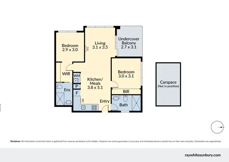 Floorplan of Homely apartment listing, 206/222 Buckley Street, Essendon VIC 3040