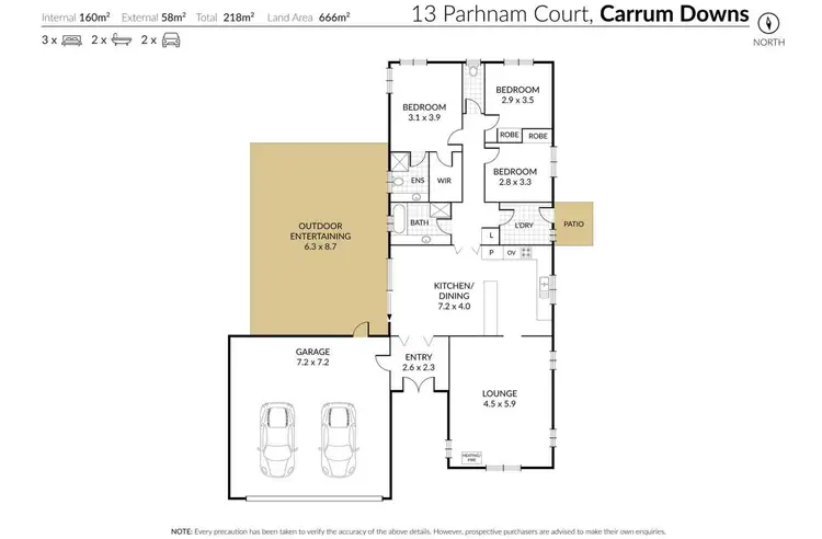 Floorplan of Homely house listing, 13 Parhnam Court, Carrum Downs VIC 3201