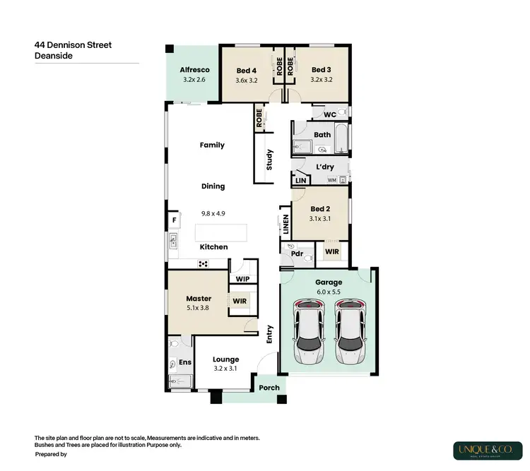 Floorplan of Homely house listing, 46 Dennison Street, Deanside VIC 3336