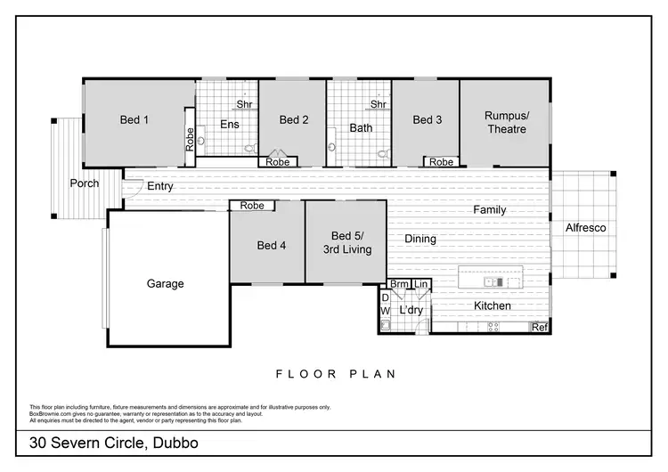 Floorplan of Homely house listing, 30 Severn Circle, Dubbo NSW 2830