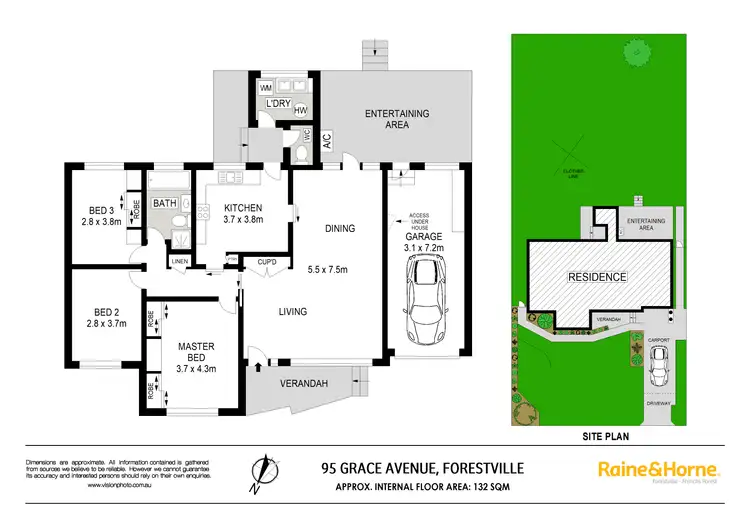 Floorplan of Homely house listing, 95 Grace Avenue, Forestville NSW 2087