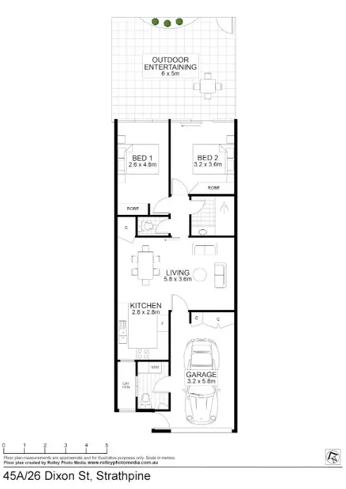 Floorplan of Homely townhouse listing, 45a/26 Dixon Street, Strathpine QLD 4500