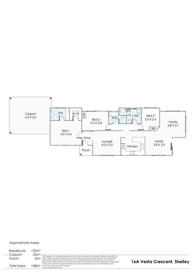 Floorplan of Homely house listing, 16A Vesta Crescent, Shelley WA 6148