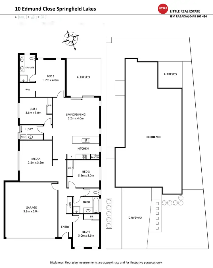 Floorplan of Homely house listing, 10 Edmund Close, Springfield Lakes QLD 4300