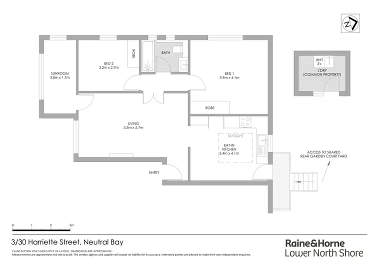 Floorplan of Homely apartment listing, 3/30 Harriette Street, Neutral Bay NSW 2089