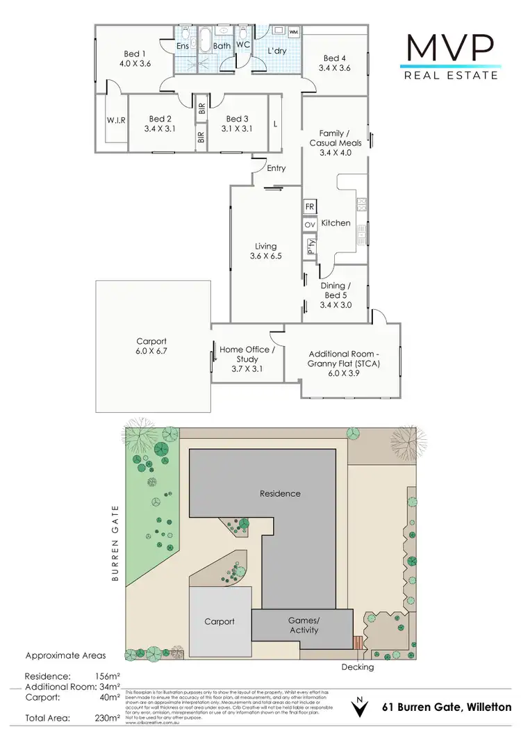 Floorplan of Homely house listing, 61 Burren Gate, Willetton WA 6155