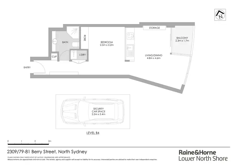 Floorplan of Homely apartment listing, 2309/79-81 Berry Street, North Sydney NSW 2060