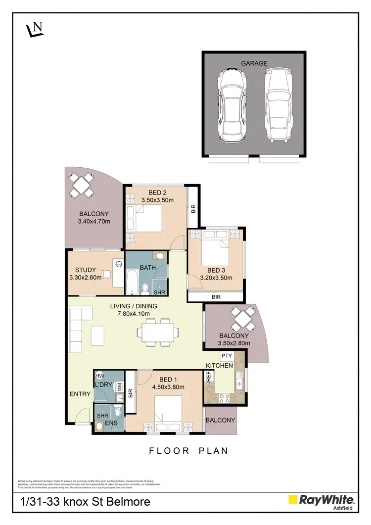 Floorplan of Homely unit listing, 1/31-33 Knox Street, Belmore NSW 2192
