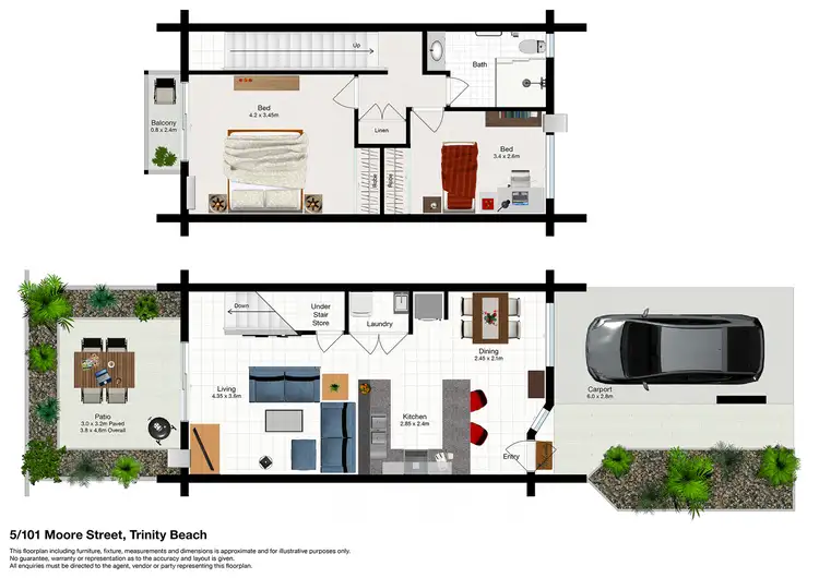 Floorplan of Homely block of units listing, 101 Moore Street, Trinity Beach QLD 4879