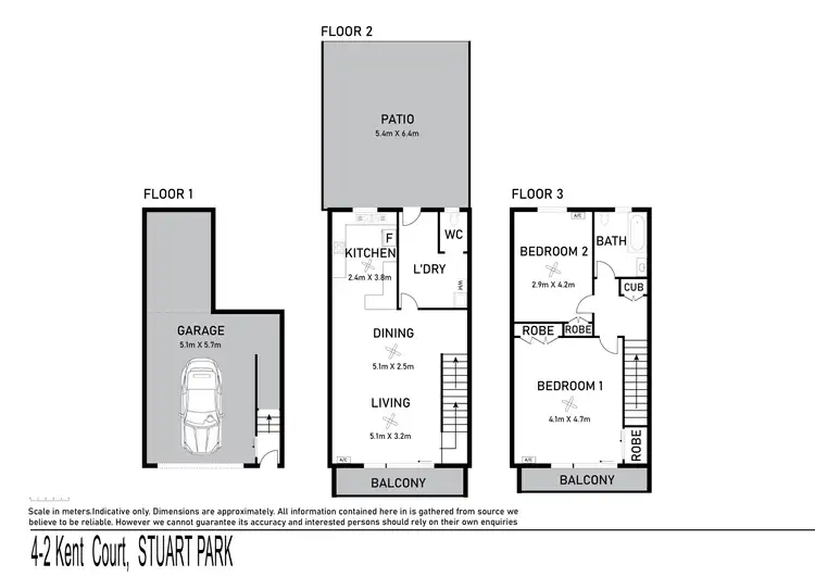 Floorplan of Homely apartment listing, 4/2 Kent Court, Stuart Park NT 820