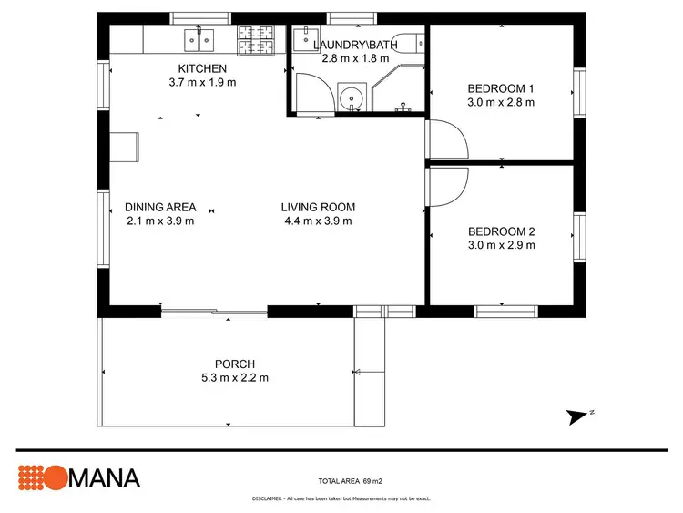 Floorplan of Homely house listing, 2A Oba Place, Ocean Shores NSW 2483