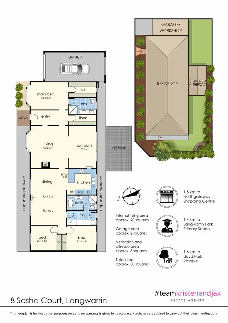 Floorplan of Homely house listing, 8 Sasha Court, Langwarrin VIC 3910