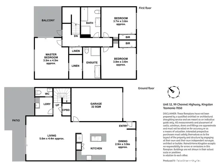 Floorplan of Homely townhouse listing, 12/99 Channel Highway, Kingston TAS 7050