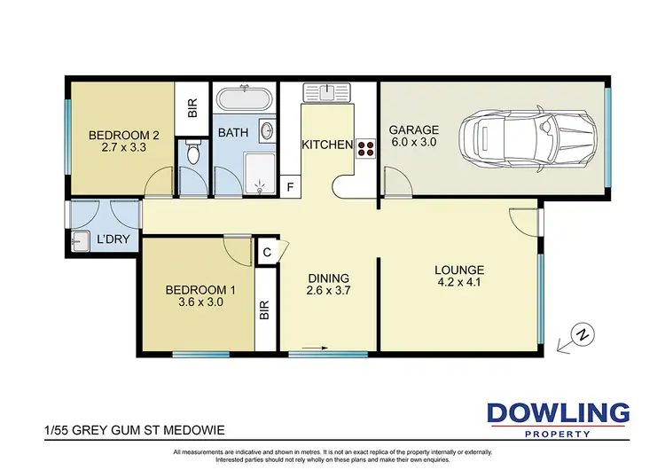 Floorplan of Homely semi-detached listing, 1/55 Grey Gum St, Medowie NSW 2318