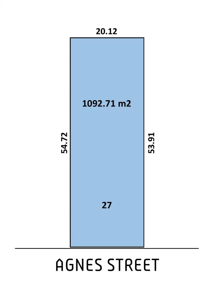 Floorplan of Homely land listing, 27 Agnes Street, Clare SA 5453