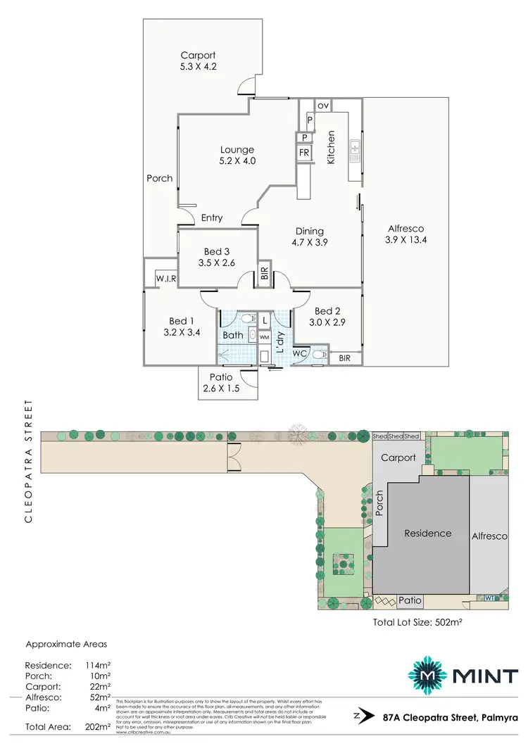Floorplan of Homely house listing, 87A Cleopatra Street, Palmyra WA 6157
