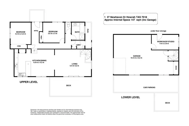 Floorplan of Homely house listing, 1/27 Newhaven Drive, Howrah TAS 7018