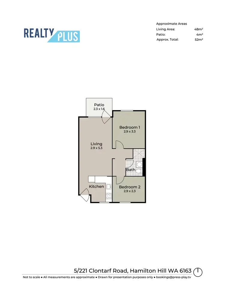 Floorplan of Homely unit listing, 5/221 Clontarf Road, Hamilton Hill WA 6163