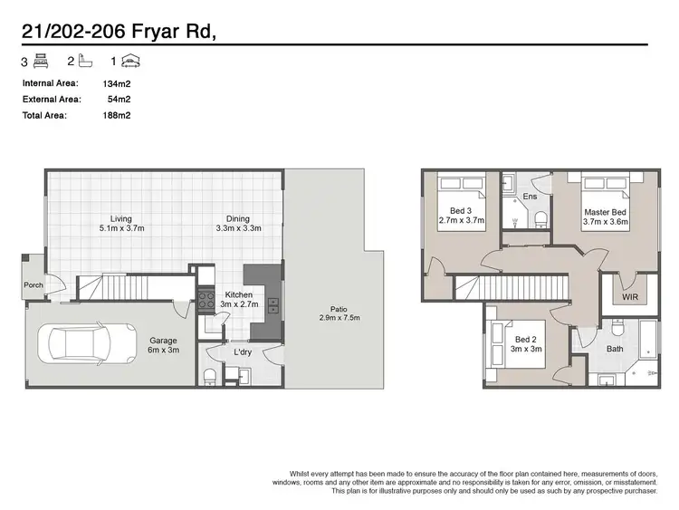 Floorplan of Homely townhouse listing, 21/202-206 Fryar Road, Eagleby QLD 4207