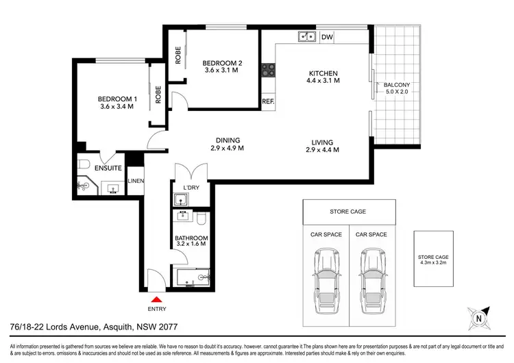 Floorplan of Homely apartment listing, 76/421 Pacific Highway, Asquith NSW 2077