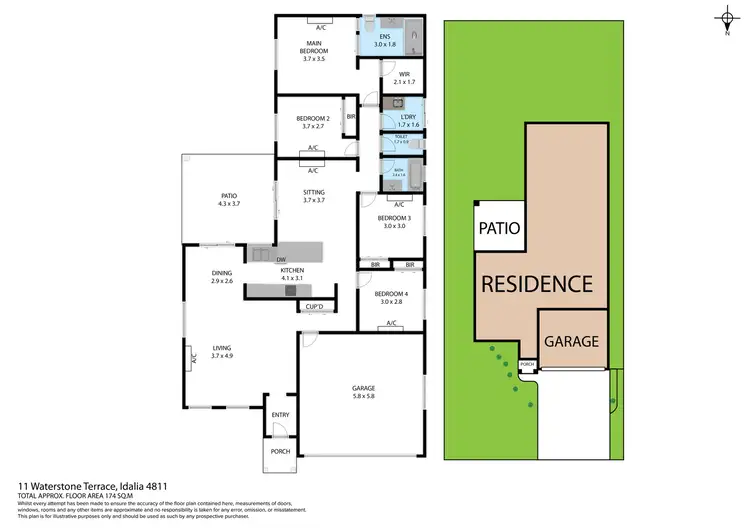 Floorplan of Homely house listing, 11 Waterstone Terrace, Idalia QLD 4811