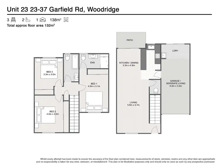 Floorplan of Homely townhouse listing, 23/23-27 Garfield Road, Woodridge QLD 4114