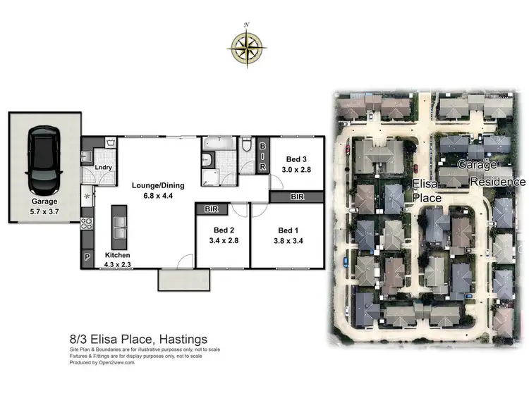 Floorplan of Homely unit listing, 8/3 Elisa Place, Hastings VIC 3915
