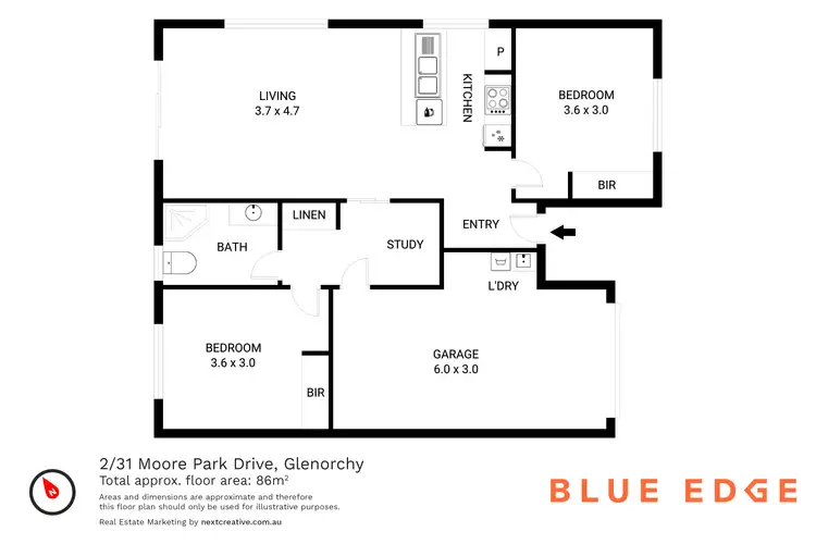 Floorplan of Homely unit listing, 2/31 Moore Park Drive, Glenorchy TAS 7010