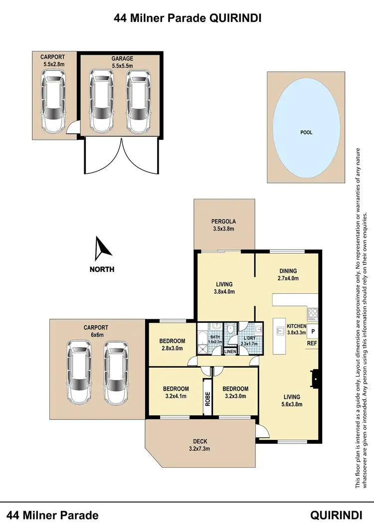 Floorplan of Homely house listing, 44 Milner Parade, Quirindi NSW 2343