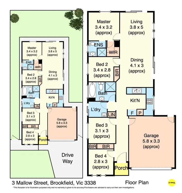 Floorplan of Homely house listing, 3 Mallow Street, Brookfield VIC 3338