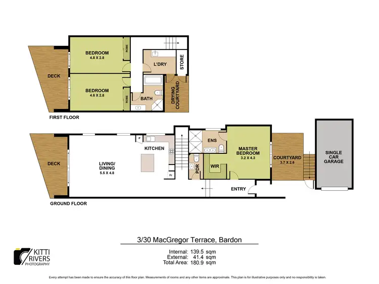 Floorplan of Homely townhouse listing, 3/30 Macgregor Terrace, Bardon QLD 4065