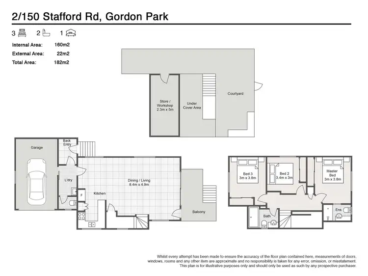 Floorplan of Homely townhouse listing, 2/150 Stafford Road, Gordon Park QLD 4031