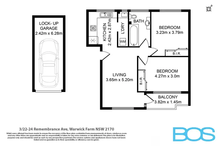 Floorplan of Homely apartment listing, 3/22-24 Remembrance Avenue, Warwick Farm NSW 2170