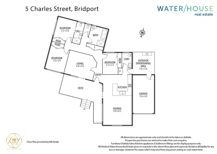 Floorplan of Homely house listing, 5 Charles Street, Bridport TAS 7262