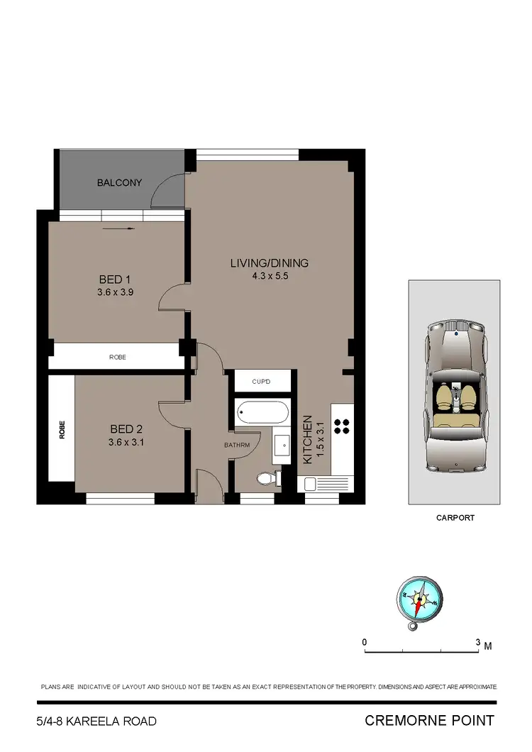Floorplan of Homely apartment listing, 5/4-8 Kareela Road, Cremorne Point NSW 2090