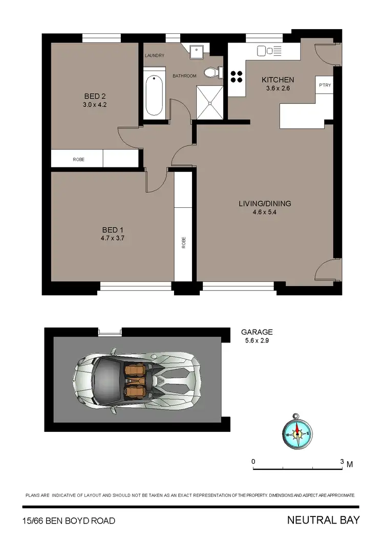 Floorplan of Homely apartment listing, 15/66 Ben Boyd Road, Neutral Bay NSW 2089