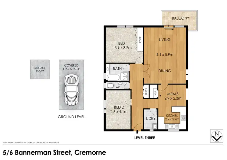 Floorplan of Homely apartment listing, 5/6 Bannerman Street, Cremorne NSW 2090