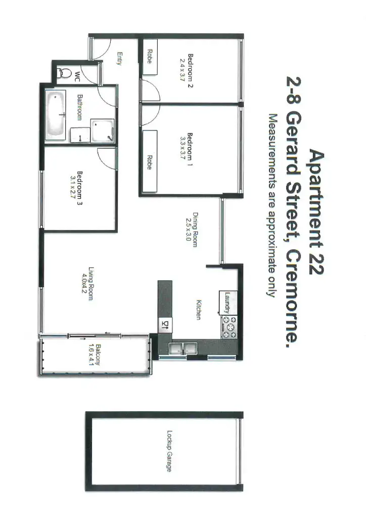 Floorplan of Homely apartment listing, 22/2 Gerard St, Cremorne NSW 2090